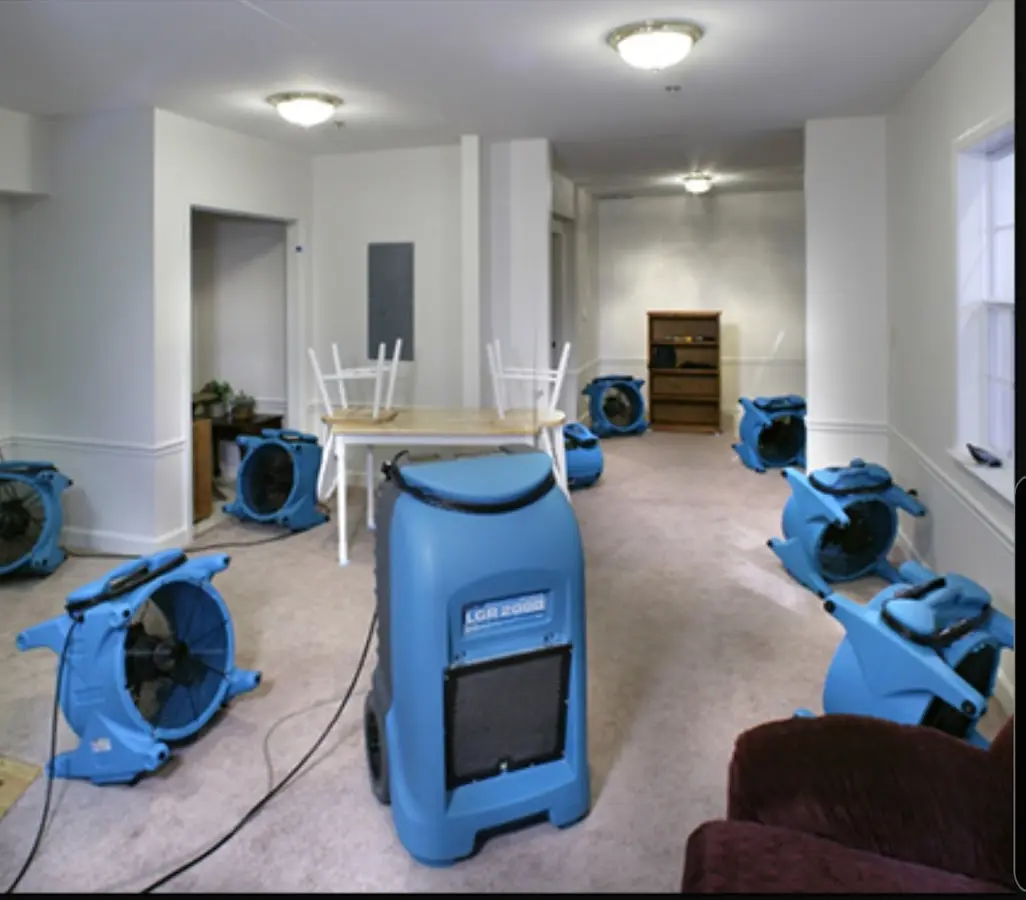 Air movers and dehumidifier setup for Water Extraction & Removal in Ladson
